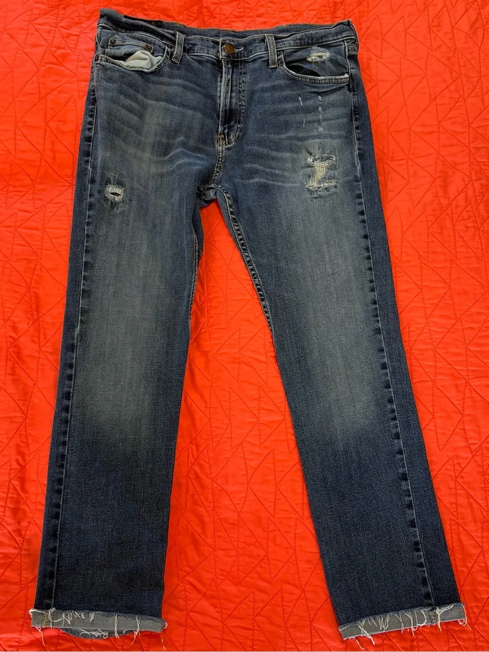 Hollister Slim Skinny Distressed Dark Wash Jeans
